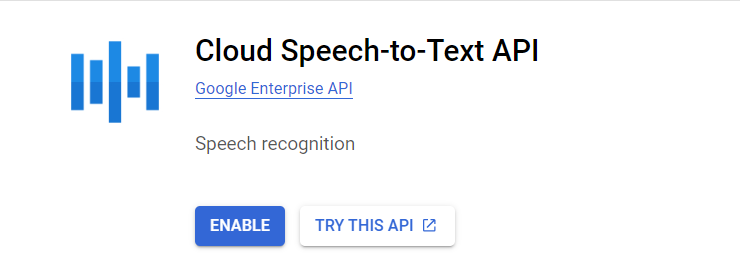 Cloud Speech To Text API