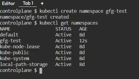 creating namespaces