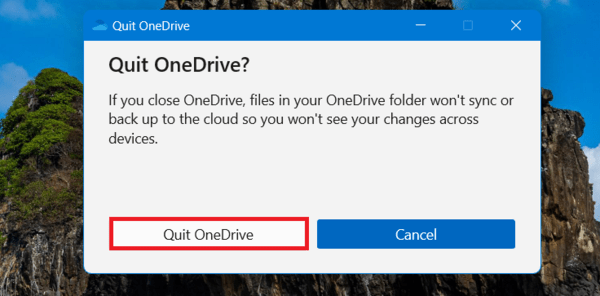 Select-Close-OneDrive-