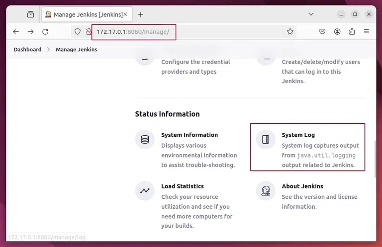 jenkins-system-log