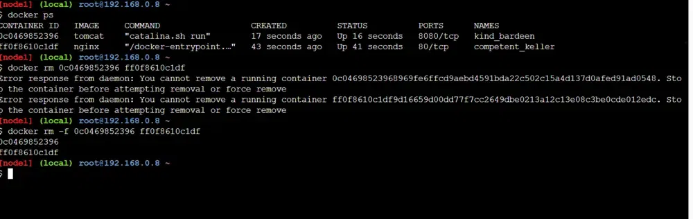 Docker rm -f