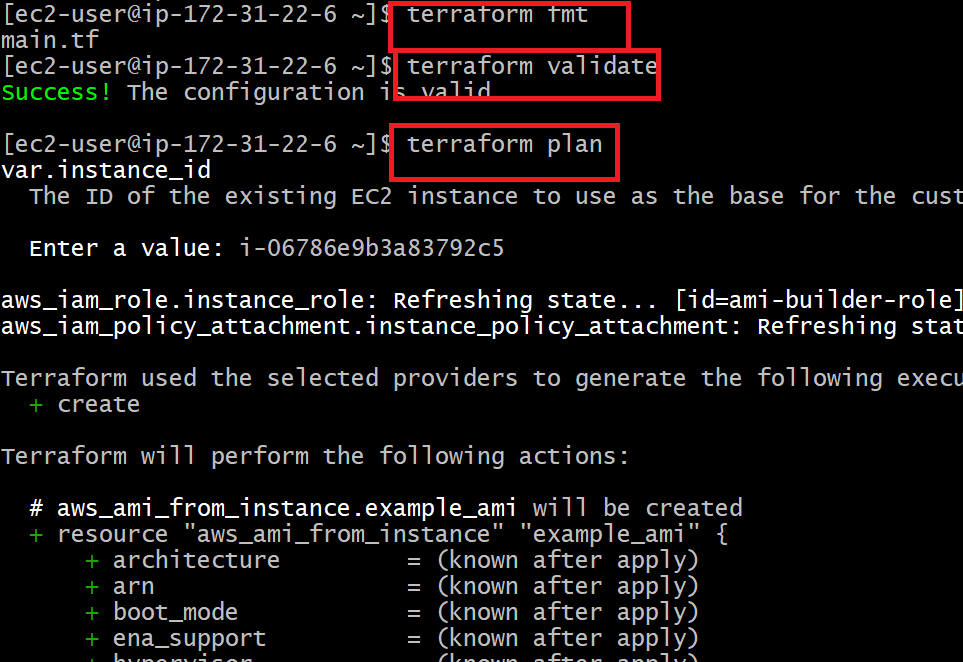 Terraform file execution