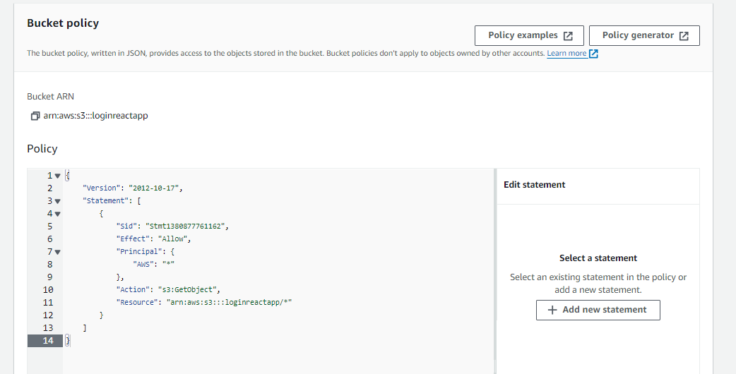 Configuring Bucket Policies