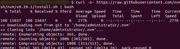 installing nvm on ubuntu 