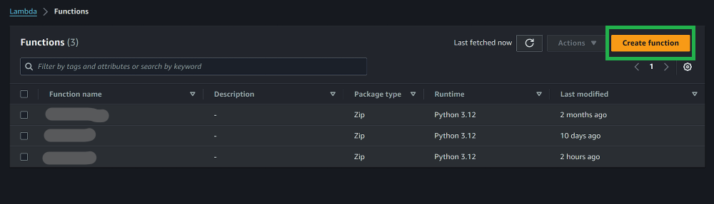 create Lambda Function