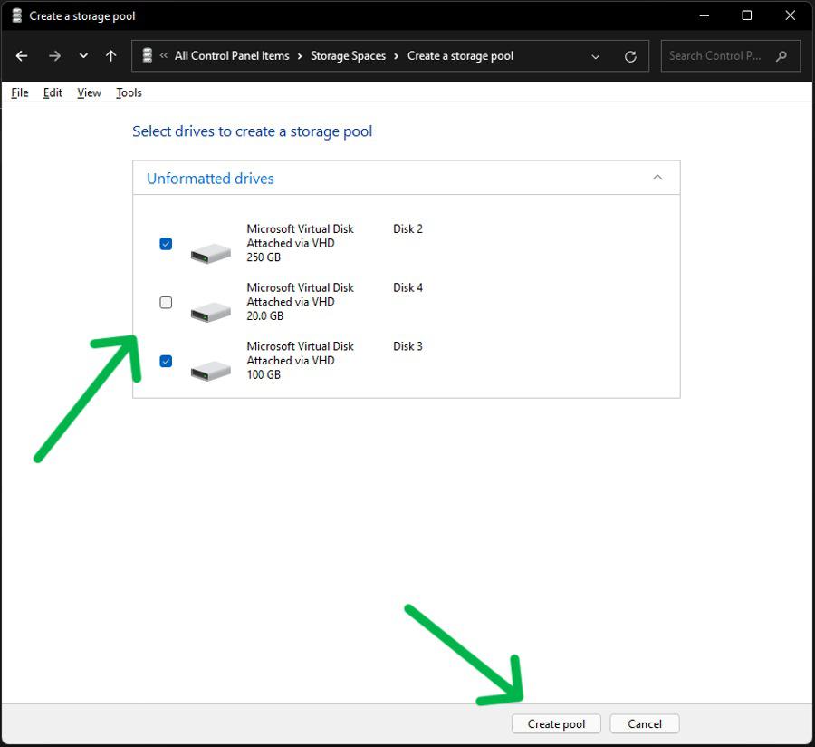  Use Storage Spaces in Windows 11/10