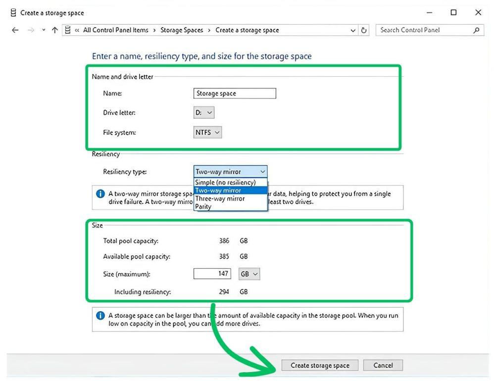  Use Storage Spaces in Windows 11/10