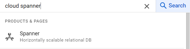 Search For Cloud Spanner