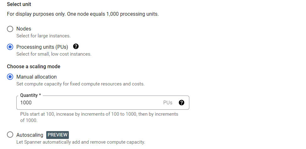 Configuring Compute Capacity