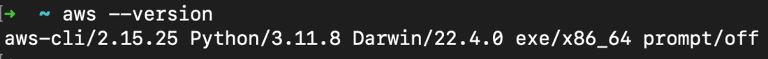 AWS CLI command for checking aws version 