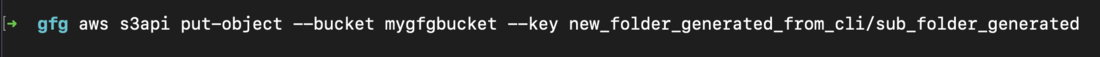 AWS CLI command to create sub folder in AWS S3