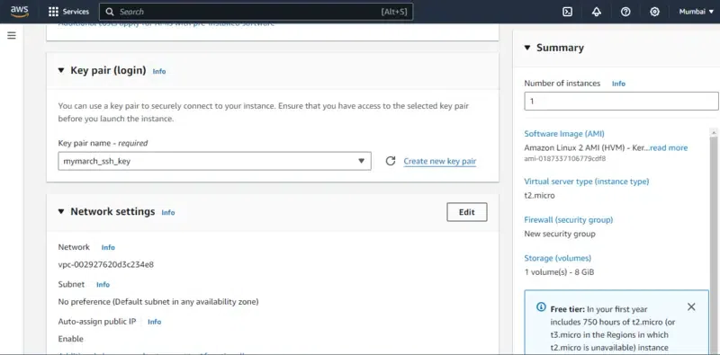 Choosing-Created-Key-Pair