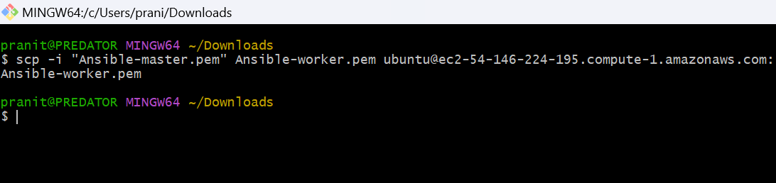 Copying Ansible Pem File