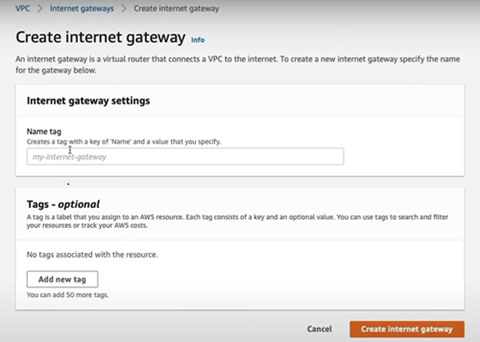 Create Internet Gateway