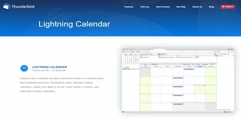 Thunderbird -  Google Calendar Alternatives