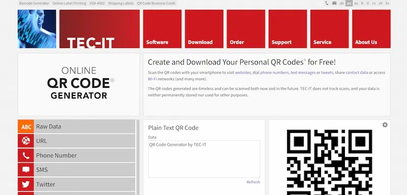 QR Code Generator by Tec-It