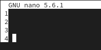 linenumbers in nano editor