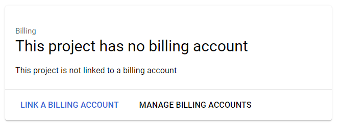 Link Billing accont to project