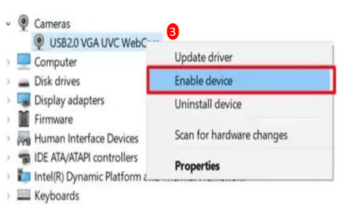 Update and Enable Camera Driver in Device Manager_pic3