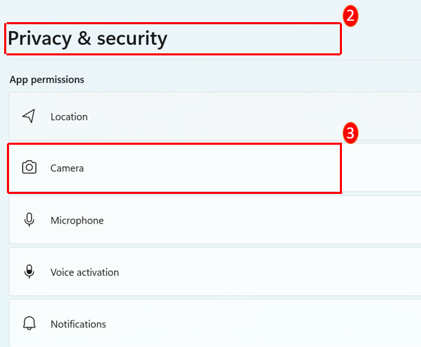 Check Camera Configuration in the Settings App_pic1