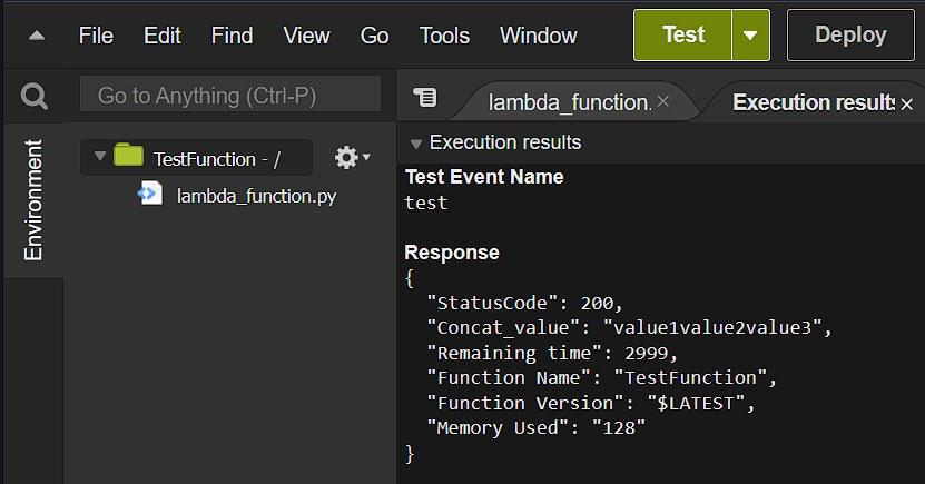 Output Of Lambda Function