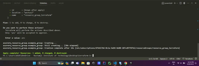 How To Create Azure Resource Group Using Terraform ? - GeeksforGeeks