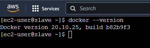 Docker installed in slave server