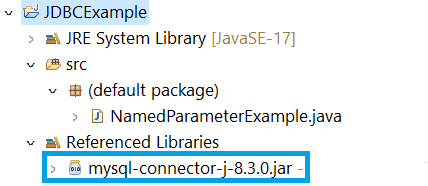 Path for MYSQL JDBC driver jar file