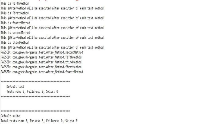 TestNG @AfterMethod Annotations - GeeksforGeeks