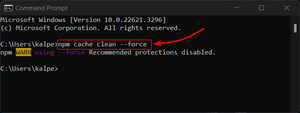npm cache clean - GeeksforGeeks