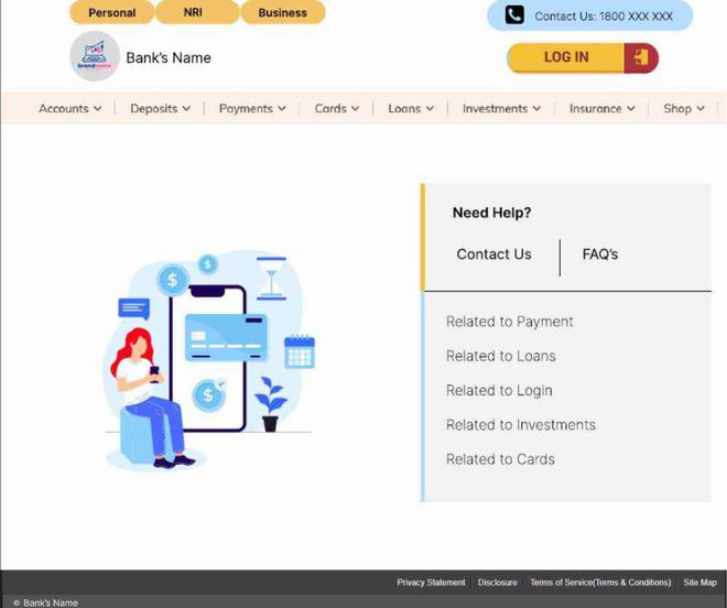 UI Design of a Banking website - GeeksforGeeks
