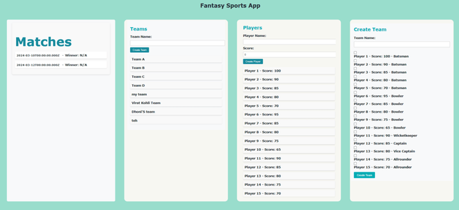 Fantasy Sports App using MERN Stack - GeeksforGeeks