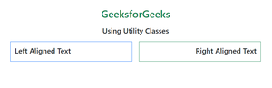 How to Left & Right Align Text within a Div in Bootstrap ? - GeeksforGeeks
