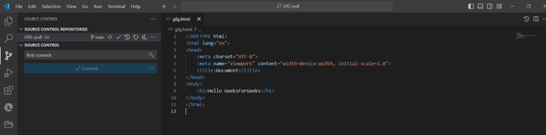 Git Pull With (Visual Studio) VS Code - GeeksforGeeks