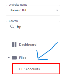 Use FTP to insert files for your website