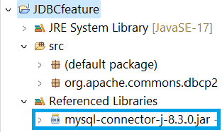 Path for MYSQL JDBC driver jar file