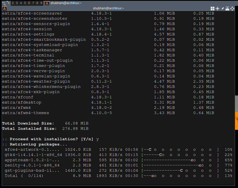 Install XFCE