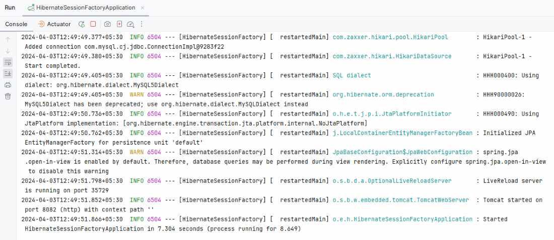 log output