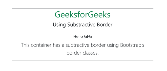 How to Add a Border to a Container in Bootstrap ? - GeeksforGeeks
