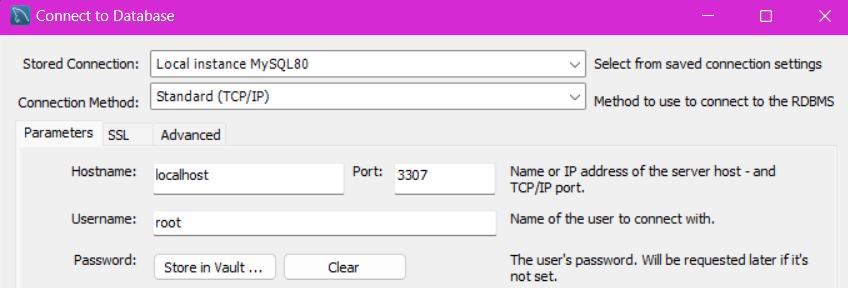 localhost-and-username-setup