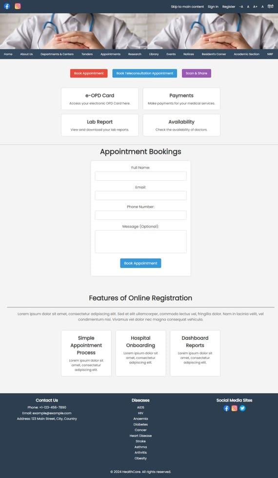 Appointment Page