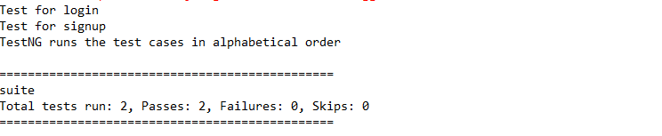 Output of AfterSuite