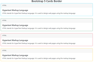 Bootstrap 5 Cards Border - GeeksforGeeks
