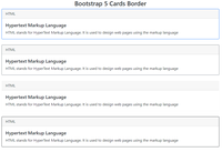 Bootstrap 5 Cards Border - GeeksforGeeks