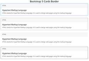Bootstrap 5 Cards Border - GeeksforGeeks