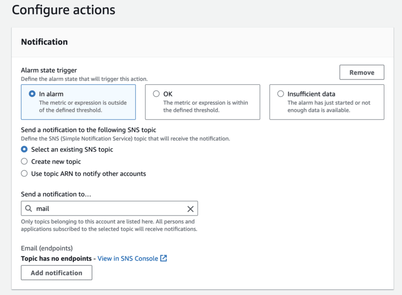 Configuring Actions