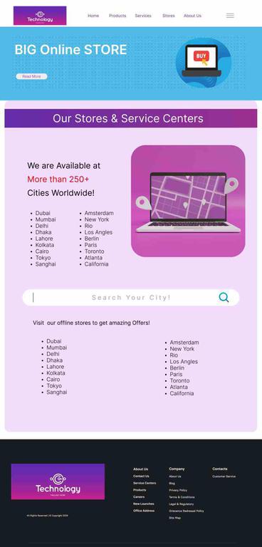 UI Design of a Tech Company Website - GeeksforGeeks