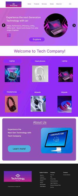 Tech Web Store Design UI Design of a Tech Company Website - GeeksforGeeks
