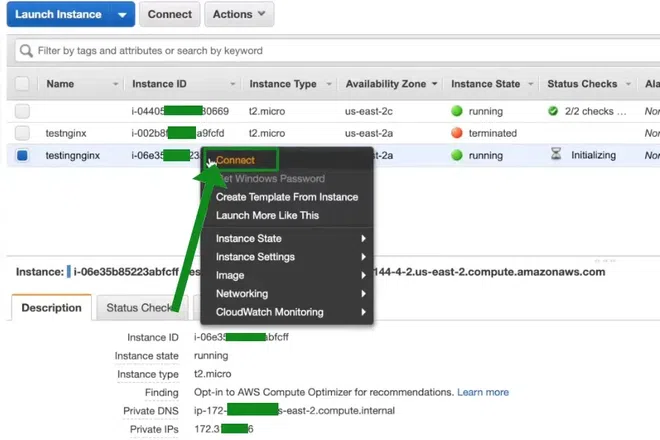 Connecting To Instance