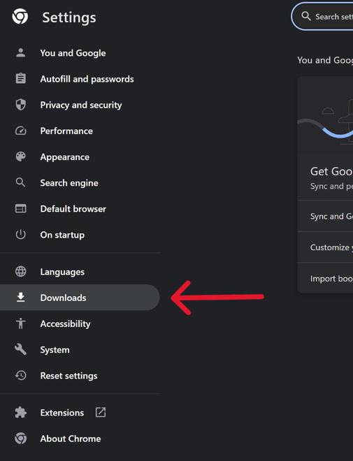 Change the Download Location in Google Chrome